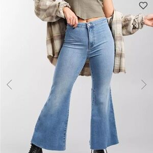 Free People We The Free Youthquake Cropped Flare Stretch Jeans Size 29